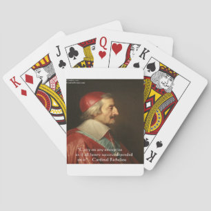 Cardinal Richelieu Success Wisdom Quote Playing Cards