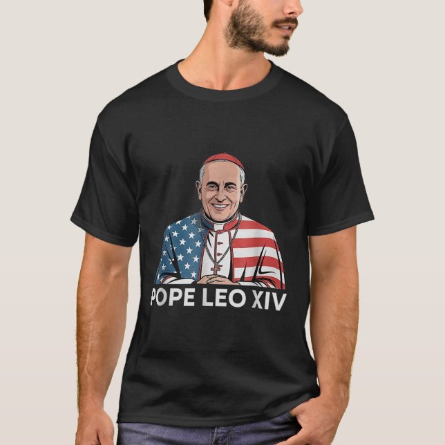 Cardinal Robert Francis Prevost Pope Leo Xiv Ameri T-Shirt (Front)