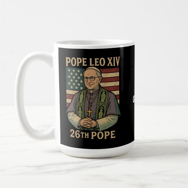 Cardinal Robert Prevost Elected Pope Leo XIV Coffee Mug (Left)