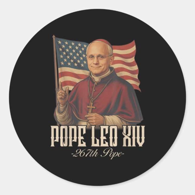 Cardinal Robert Prevost Pope Leo Xiv _8  Classic Round Sticker (Front)