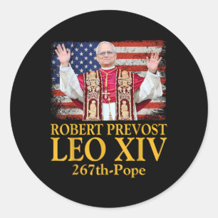 Cardinal Robert Prevost Shirt Pope Leo Xiv 6 Classic Round Sticker