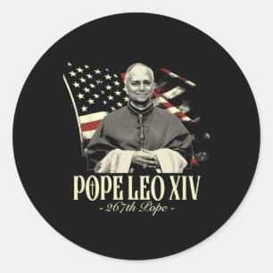 Cardinal Robert Prevost Shirt Pope Leo Xiv Classic Round Sticker