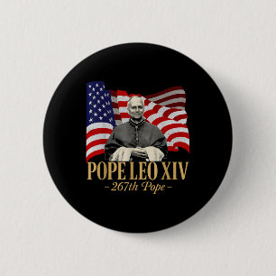 Cardinal Robert Prevost Shirt Pope Leo Xiv For Men 2 Inch Round Button