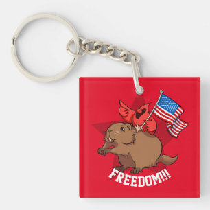 Cardinal rouge excentrique et liberté de marmotte