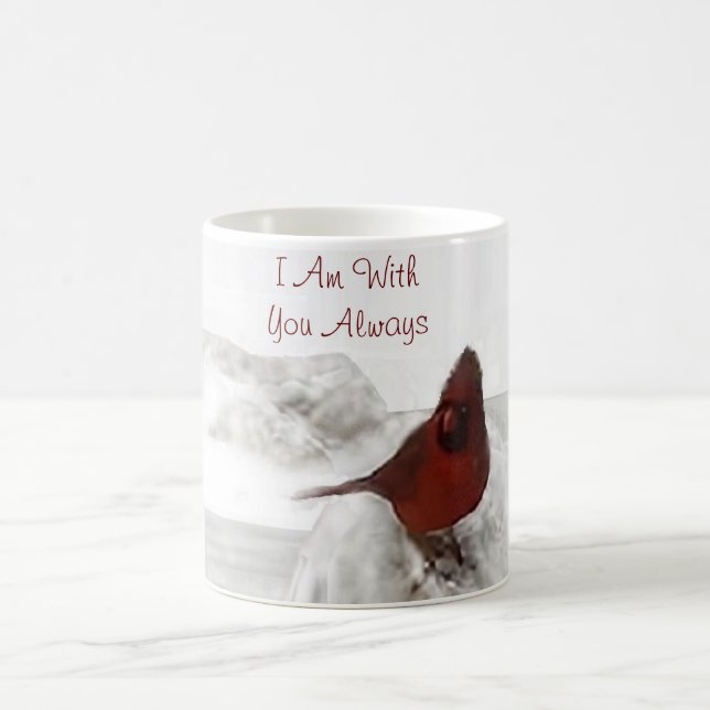 Cardinal Rouge "Je suis toujours avec toi" Mug (Centre)