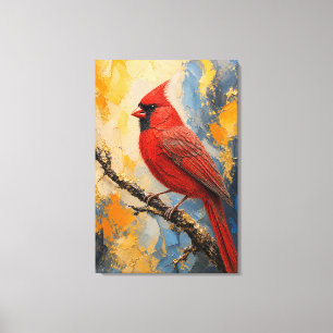 Cardinal Rouge Majestueux Impression sur Toile Lux