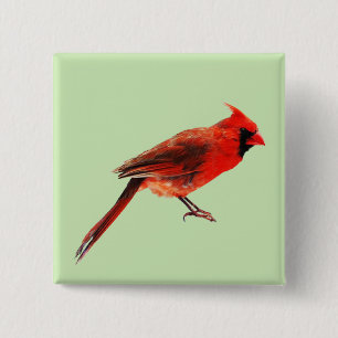 Cardinal(s) 2 Inch Square Button