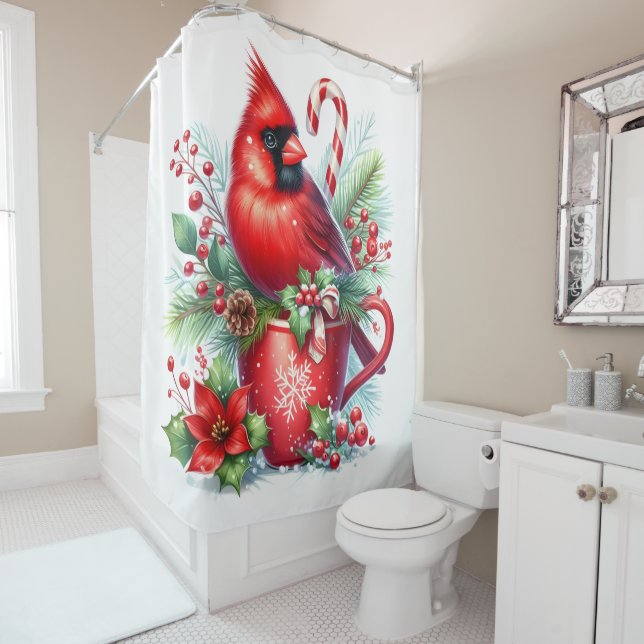 Cardinal Shower Curtain (In Situ)