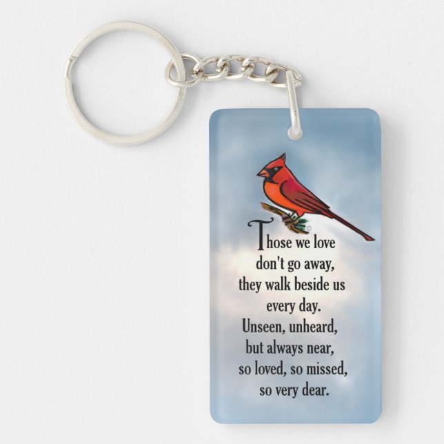 Cardinal "So Loved" Poem Keychain (Front)