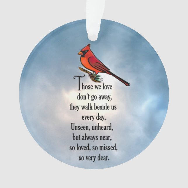 Cardinal "So Loved" Poem Ornament (Front)