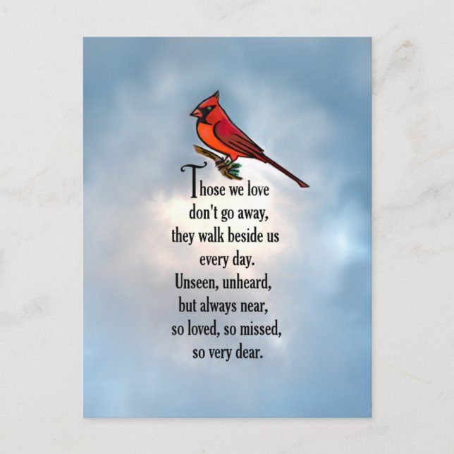 Cardinal "So Loved" Poem Postcard (Front)