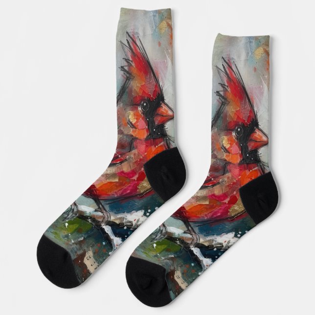 Cardinal Socks (Left)