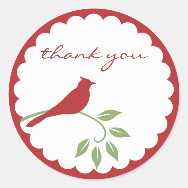 Cardinal Sticker - Thank You (Front)