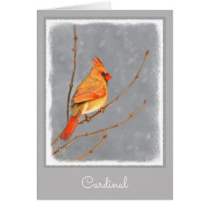 Cardinal sur la peinture de branche - Art original