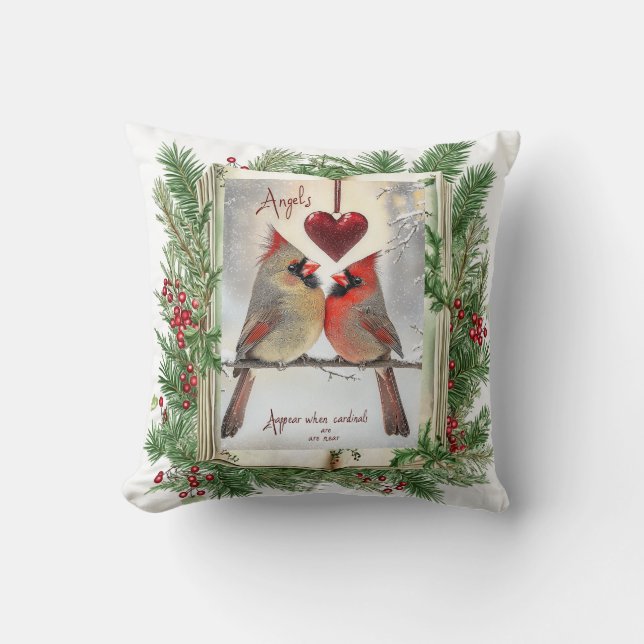 Cardinal  throw pillow (Front)