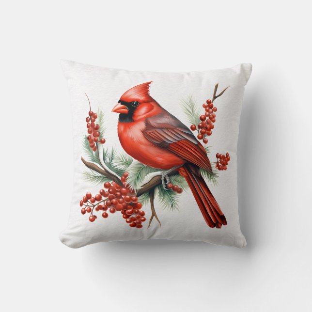 Cardinal Throw Pillow (Front)