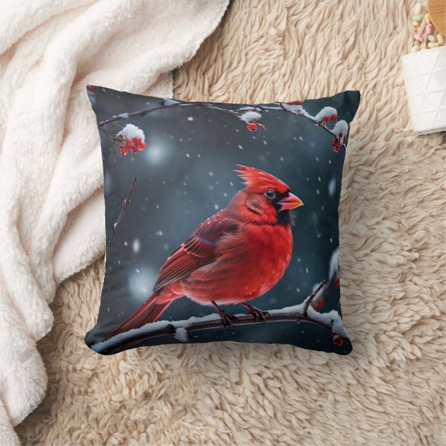 Cardinal Throw Pillow (Blanket)