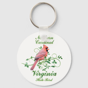 Cardinal Virginia State Bird Keychain