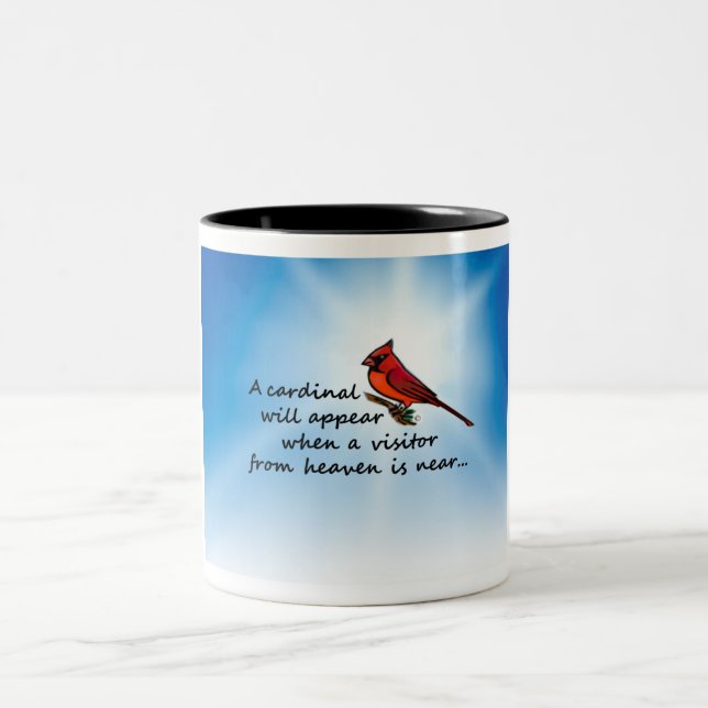 Cardinal, Visitor from Heaven Two-Tone Coffee Mug (Center)