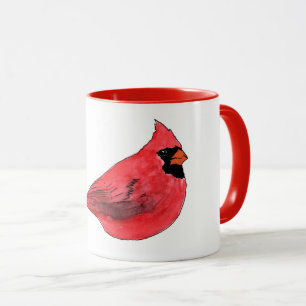 Cardinal Water Colour Art Mug