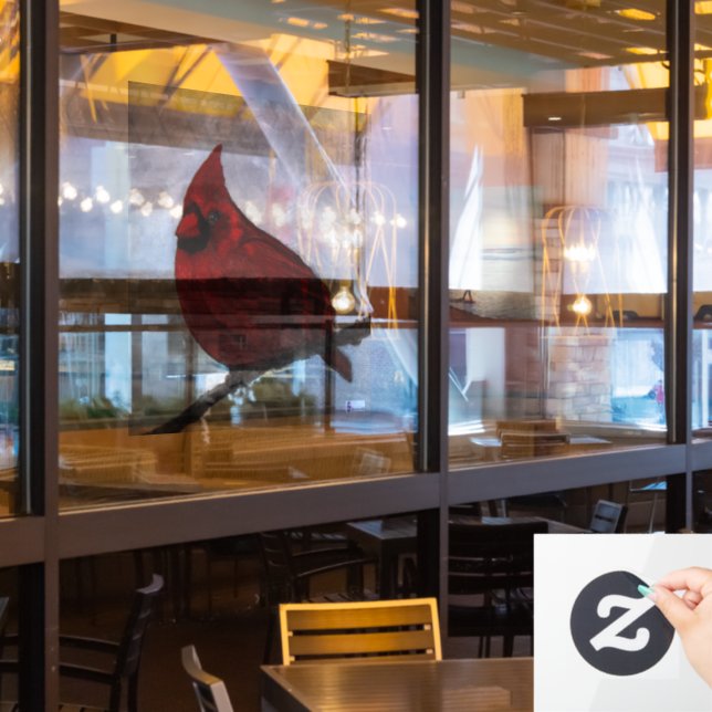 Cardinal window decal (Restaurant Window)