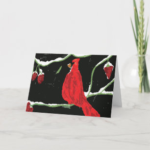 Cardinal Winter Bird Card