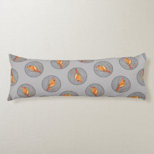 Cardinal Winter Branch Painting Original Bird Art Body Pillow