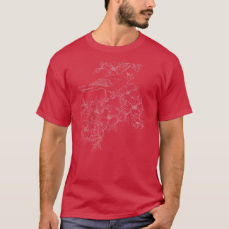 Cardinal with Dogwoods T-Shirt