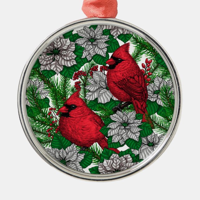 Cardinals 2 metal ornament (Front)