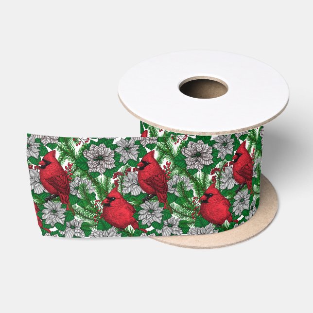 Cardinals 2 satin ribbon (Spool)
