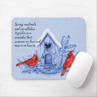 Cardinals and Snowflakes  Mouse Pad