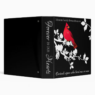 Cardinals Appear Memorial Remembrance Family Name Binder
