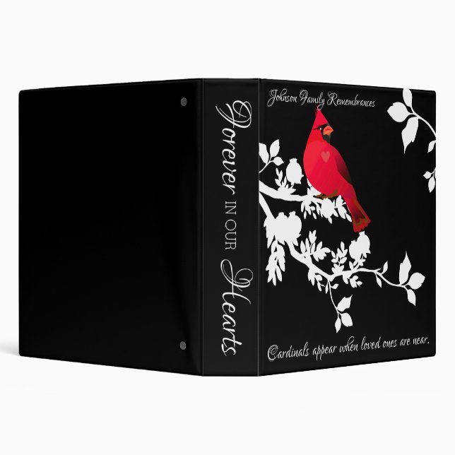 Cardinals Appear Memorial Remembrance Script Name Binder (Background)