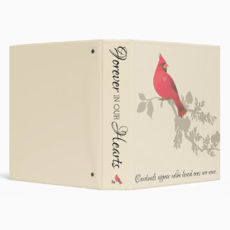 Cardinals Appear Quote Memorial Remembrance Beige Binder