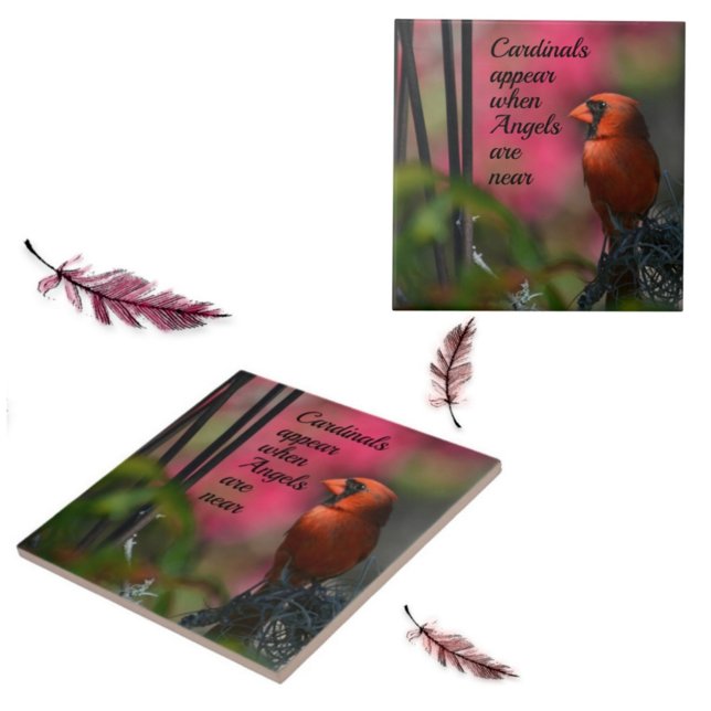 Cardinals Appear When Angels are Near Ceramic Tile (Creator Uploaded)