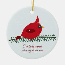 Cardinals Appear When Angels Are Near Memorial Orn