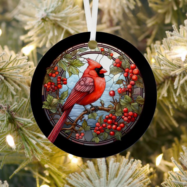 Cardinals Appear When Angels Are Near  Metal Ornament (Insitu)