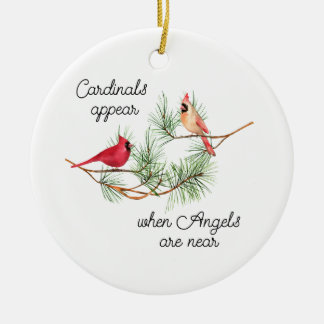 Cardinals appear when Angels are near Ornament
