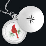 Cardinals Appear When Loved Ones Are Near Locket Necklace<br><div class="desc">Honour your loved one with this cardinal memorial tribute. The message reads "Cardinals Appear When Loved Ones Are Near" and you can personalize this item with a name.</div>
