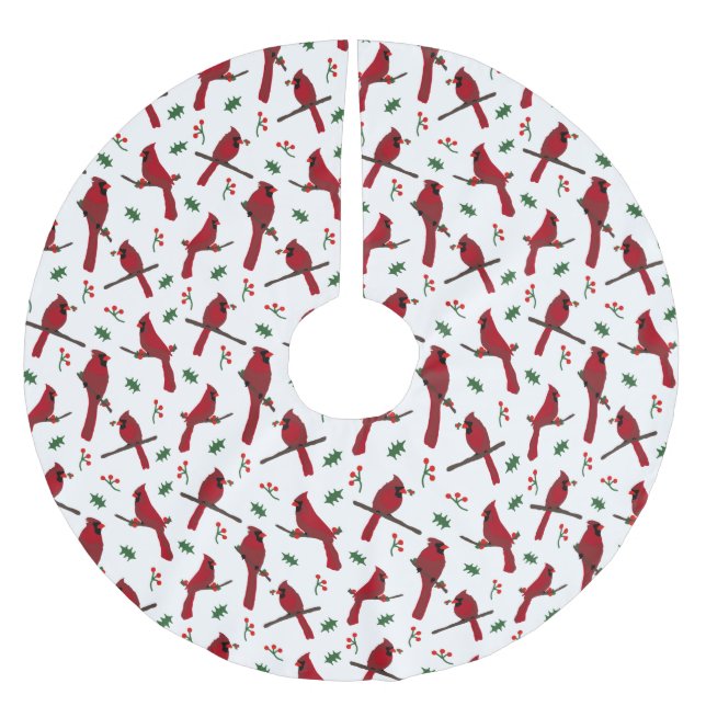 Cardinals Brushed Polyester Tree Skirt (Front)