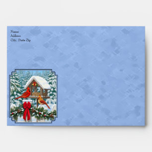 Cardinals Christmas Feast Blue Envelopes