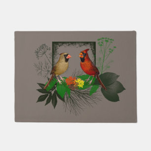 Cardinals Corner Door Mat (Brown)
