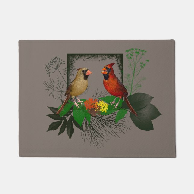 Cardinals Corner Door Mat (Brown) (Front)