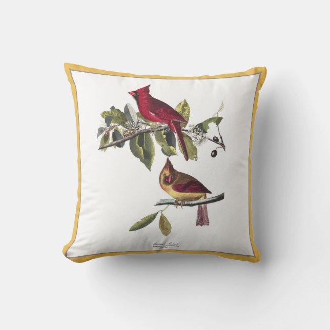 Cardinals Grosbeak Pillow (Front)