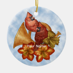 Cardinals Horn ornament