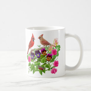 Cardinals in the Garden Mug