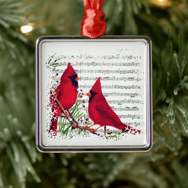 Cardinals Metal Ornament (Tree)