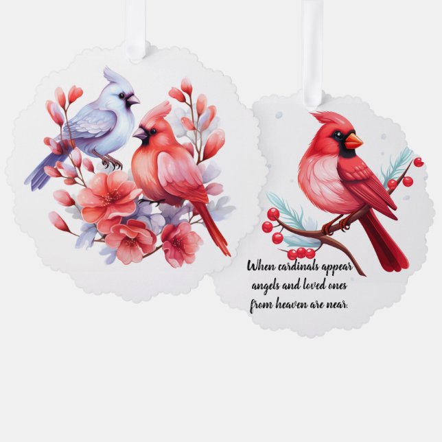 cardinals ornament card (Front/Back)