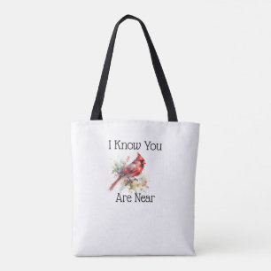 Cardinals Red Are Near Personalize Tote Bag