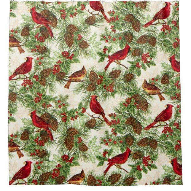 CARDINALS SHOWER CURTAIN (Front)